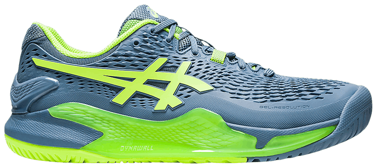 Asics Men Gel Resolution 9 (Steel Blue/Hazard Green)