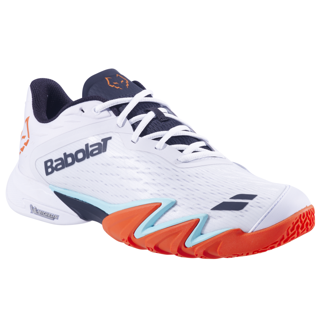 Babolat Men's Premura 3 Lebrón Padel Shoe (White/Orange)