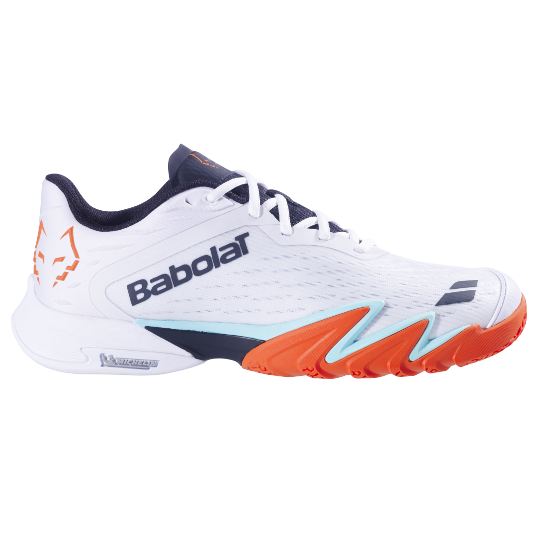 Babolat Men's Premura 3 Lebrón Padel Shoe (White/Orange)