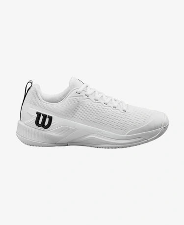 シューズ(男性用) Wilson RUSH PRO 4.0 White/White/Black Wilson Men's Rush Pro 4.5 WIDE TOE BOX (White/Black)