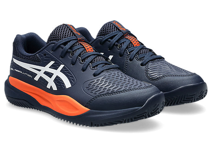 Asics Gel-Resolution X Junior (Midnight/White/Orange)