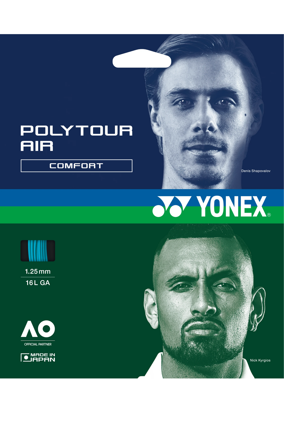 Yonex PolyTour AIR Set (Sky Blue) 1.25mm
