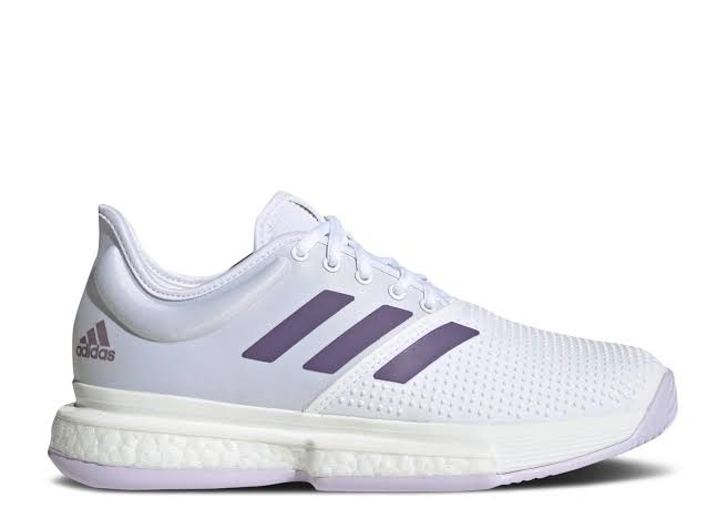Adidas Women's SoleCourt (White/Lavender/Dark Purple)