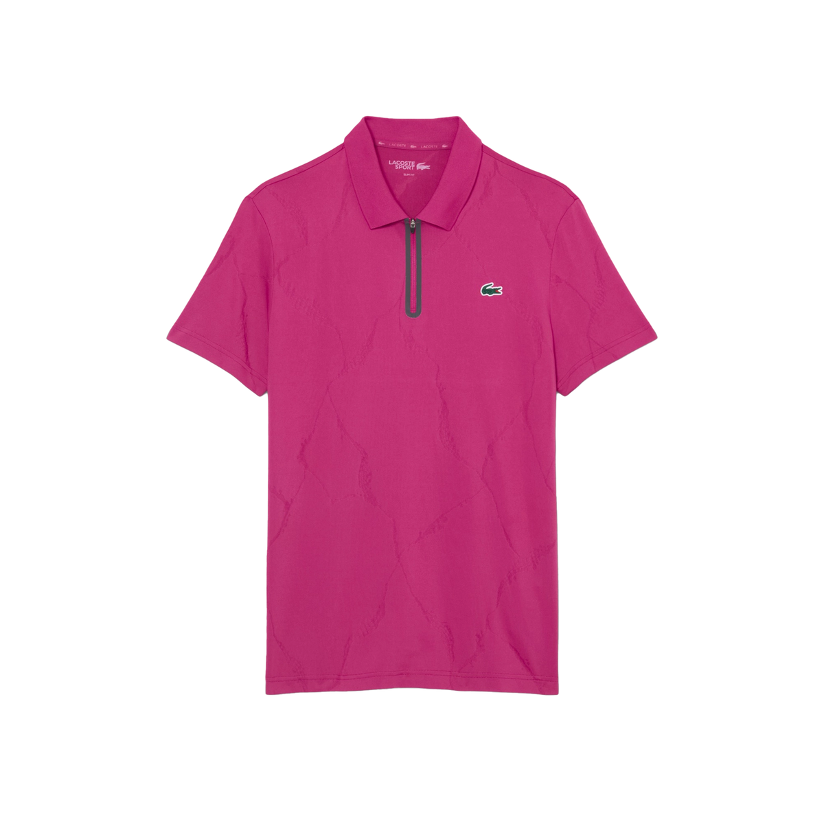 Lacoste Men Quarter Zip Polo (Pink)