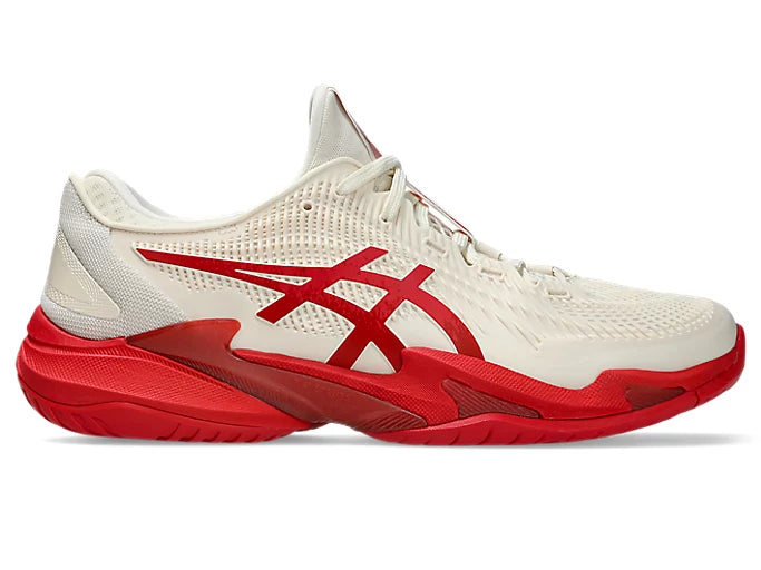 Asics Men's COURT FF 3 NOVAK  (Cream/Classic Red)