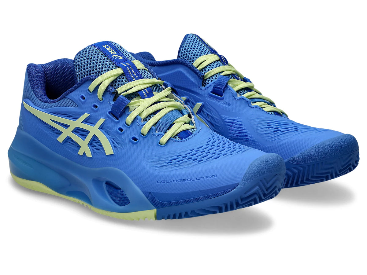 Asics Women's Gel-Resolution X CLAY (Blue Coast/Yellow)