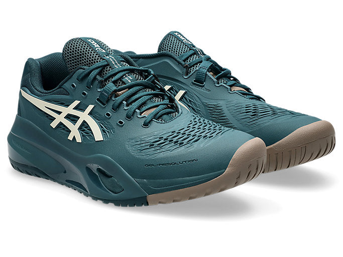 Asics Men's Gel-Resolution X WIDE (Saxon Green/Birch)
