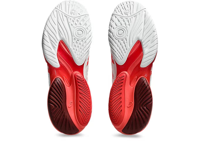 Asics Men's COURT FF 3 NOVAK  (White/Electric Red)