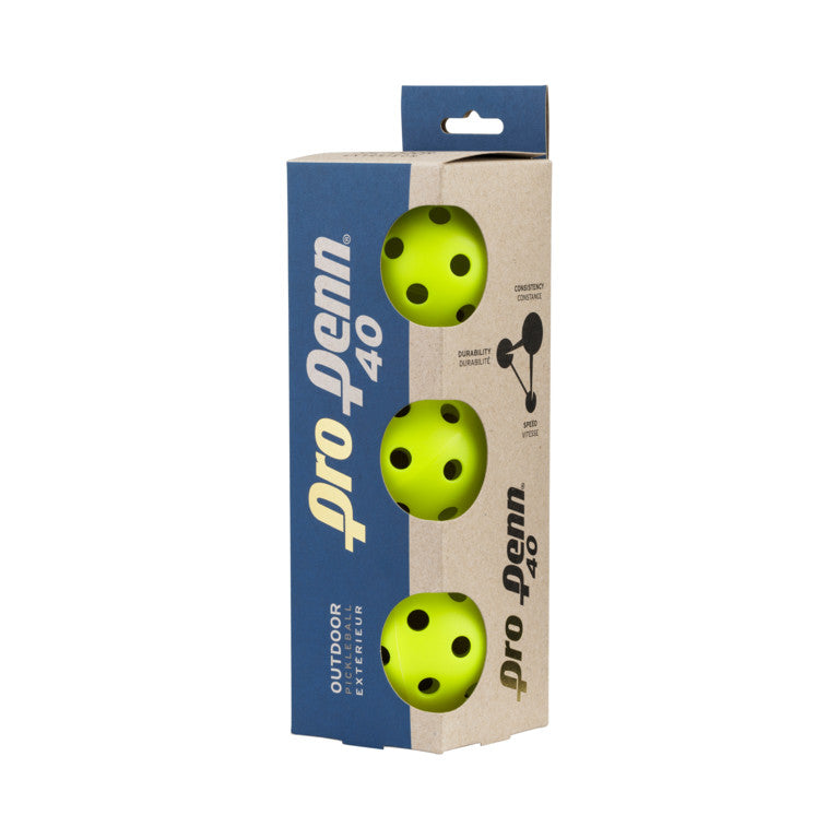 Pro Penn 40 Outdoor Pickleballs (3-pack)