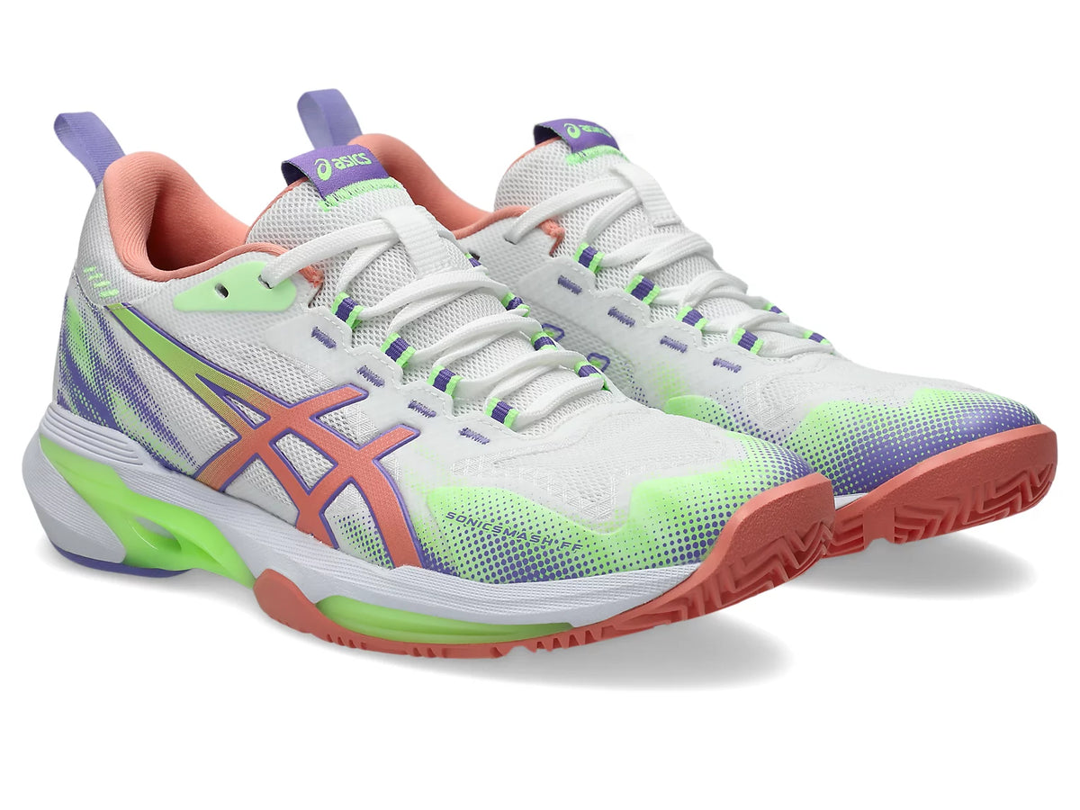 Asics Women's SonicSmash FF (White/Guava)