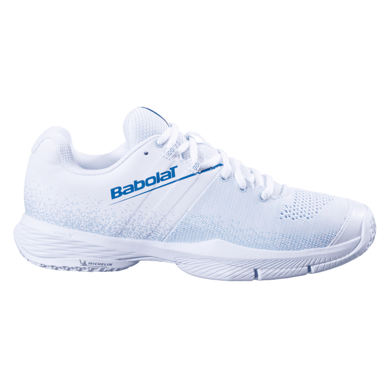 Babolat Women's Sensa Padel Shoe (White/Cool Blue)