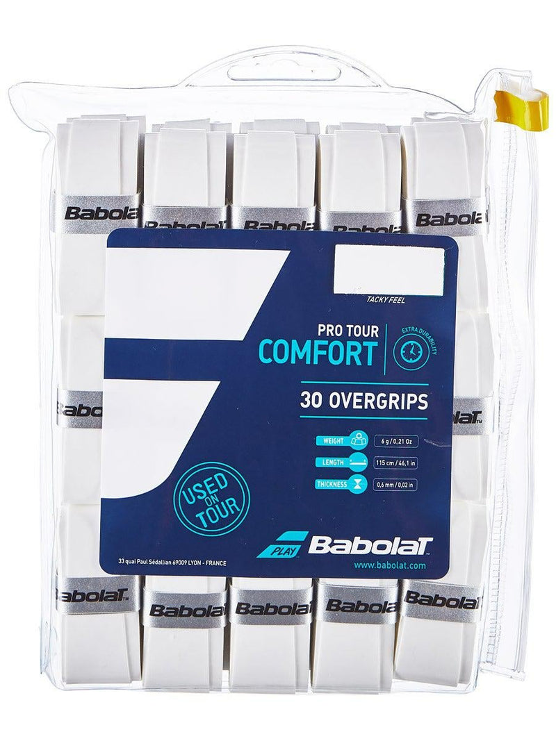 Babolat Pro Tour Overgrip 30-Pack (White)