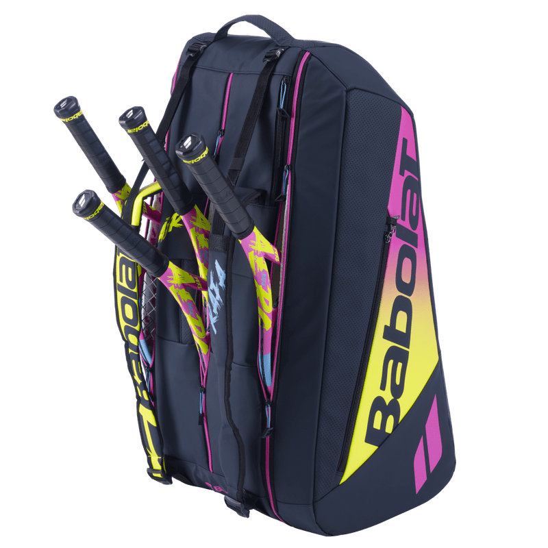Babolat Pure Aero Rafa Origin 12-Pack Bag (Blue/Yellow/Pink)