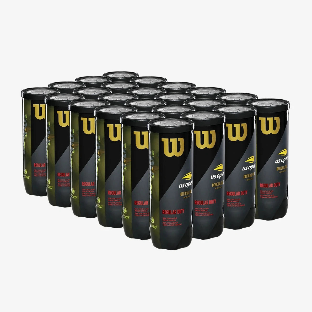US Open Regular Duty Tennis Balls (24 can case)