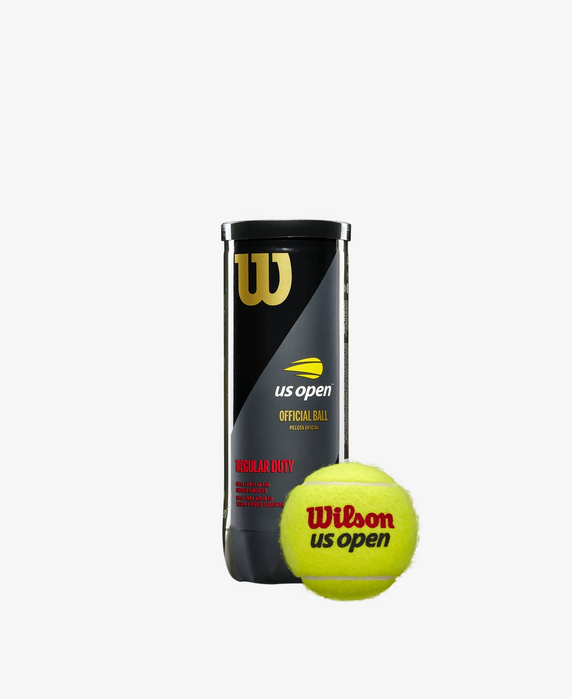 Wilson US Open Regular Duty Tennis Balls (4-ball can)